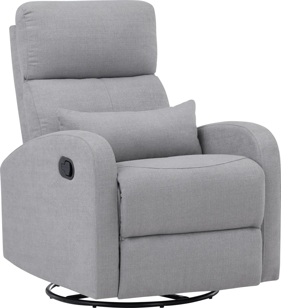 Nursery Winora Gray Swivel Glider Recliner - Thumbnail - Image 1