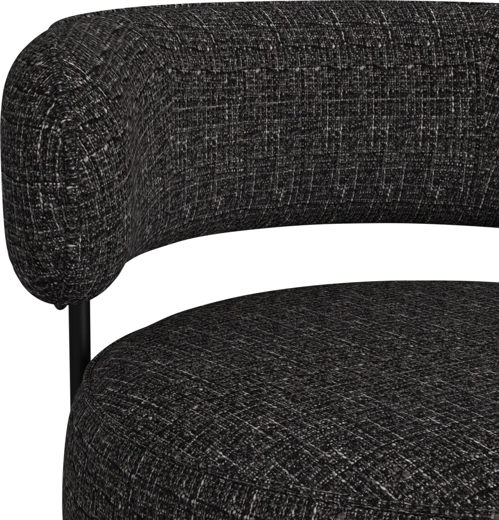 Nvart Black Swivel Accent Chair - Thumbnail - Image 8