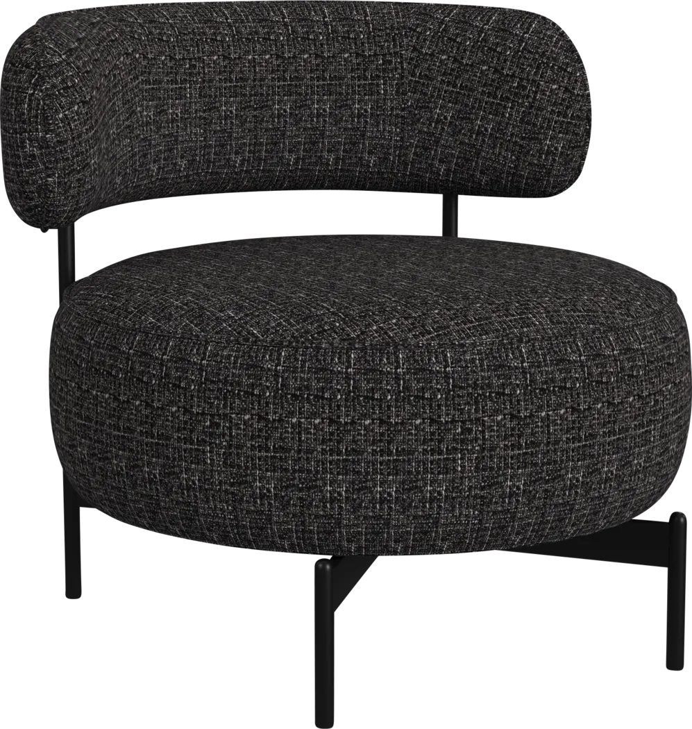 Nvart Black Swivel Accent Chair - Thumbnail - Image 1