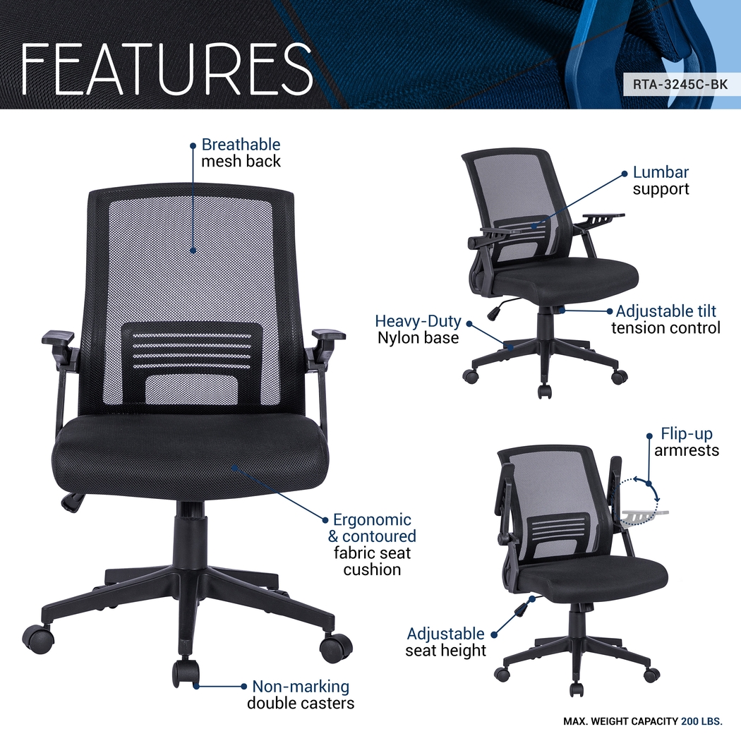 Nyamire Black Office Chair - Thumbnail - Image 3
