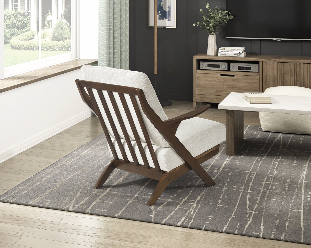 Nycio Beige Accent Chair - Thumbnail - Image 3