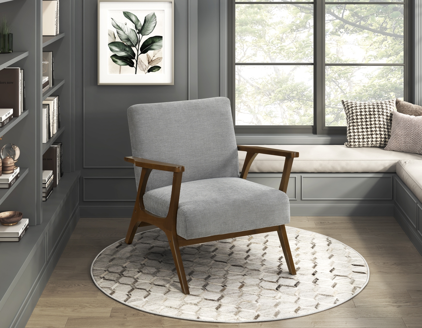 Nycio Gray Accent Chair - Thumbnail - Image 2