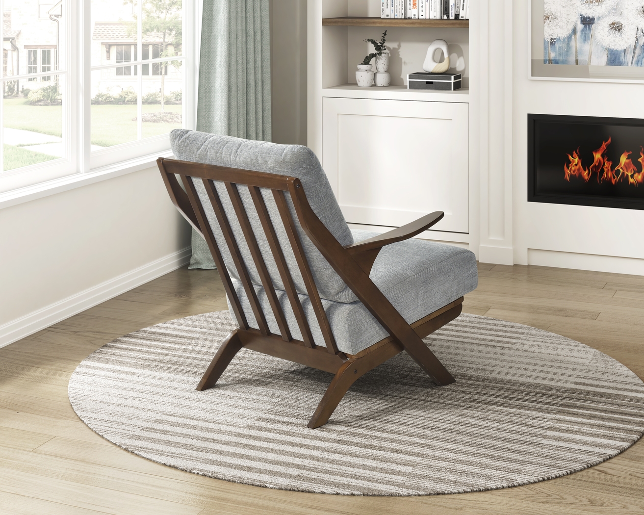 Nycio Gray Accent Chair - Thumbnail - Image 3