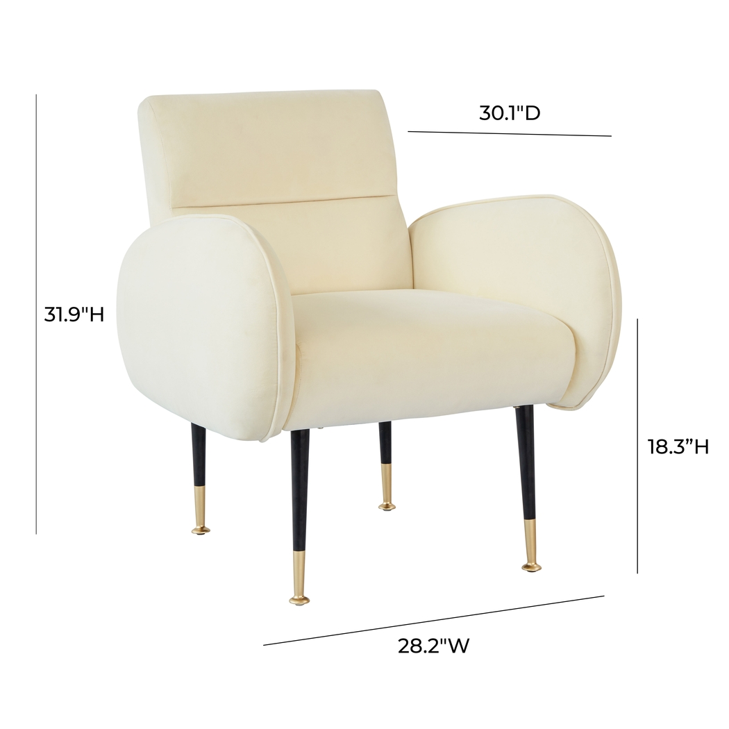 Nyelee Beige Accent Chair - Thumbnail - Image 6