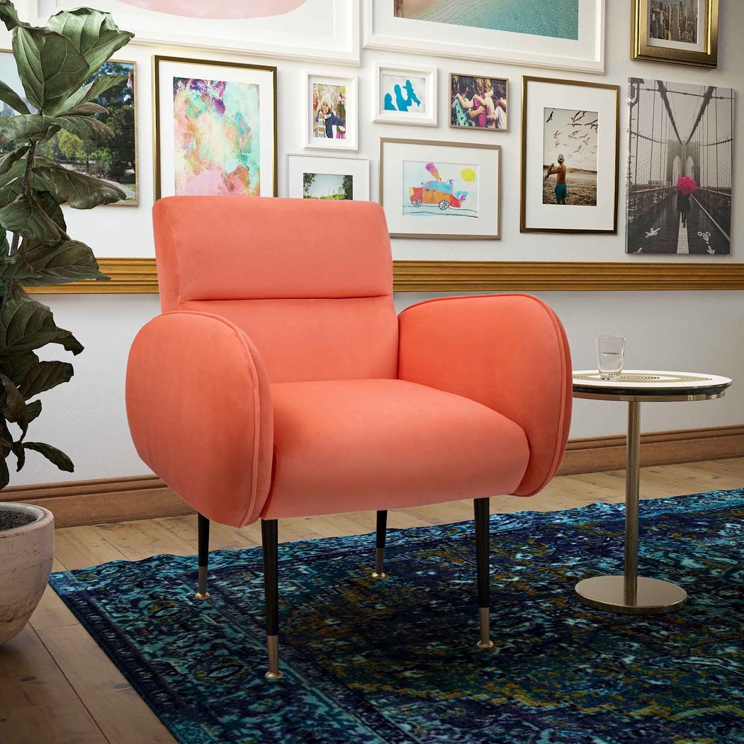 Nyelee Coral Accent Chair - Thumbnail - Image 5
