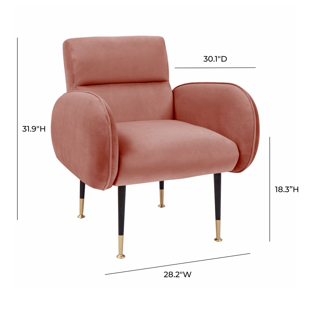 Nyelee Salmon Accent Chair - Thumbnail - Image 6