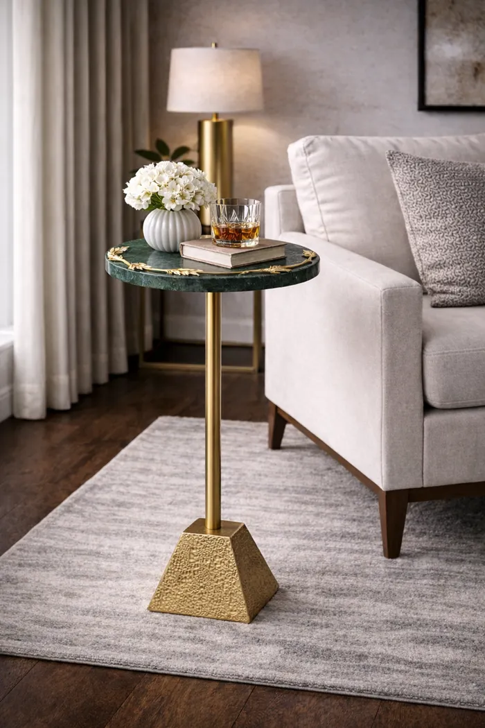Nyexi Gold/Green Accent Table - Thumbnail - Image 2