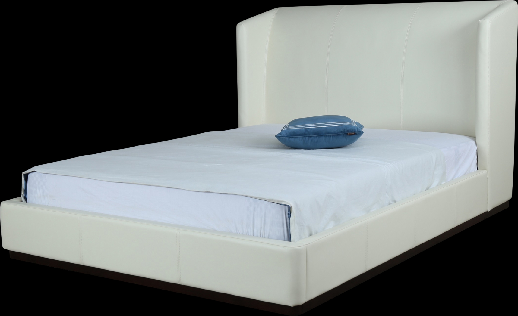 Nyland Cream Queen Bed - Thumbnail - Image 1