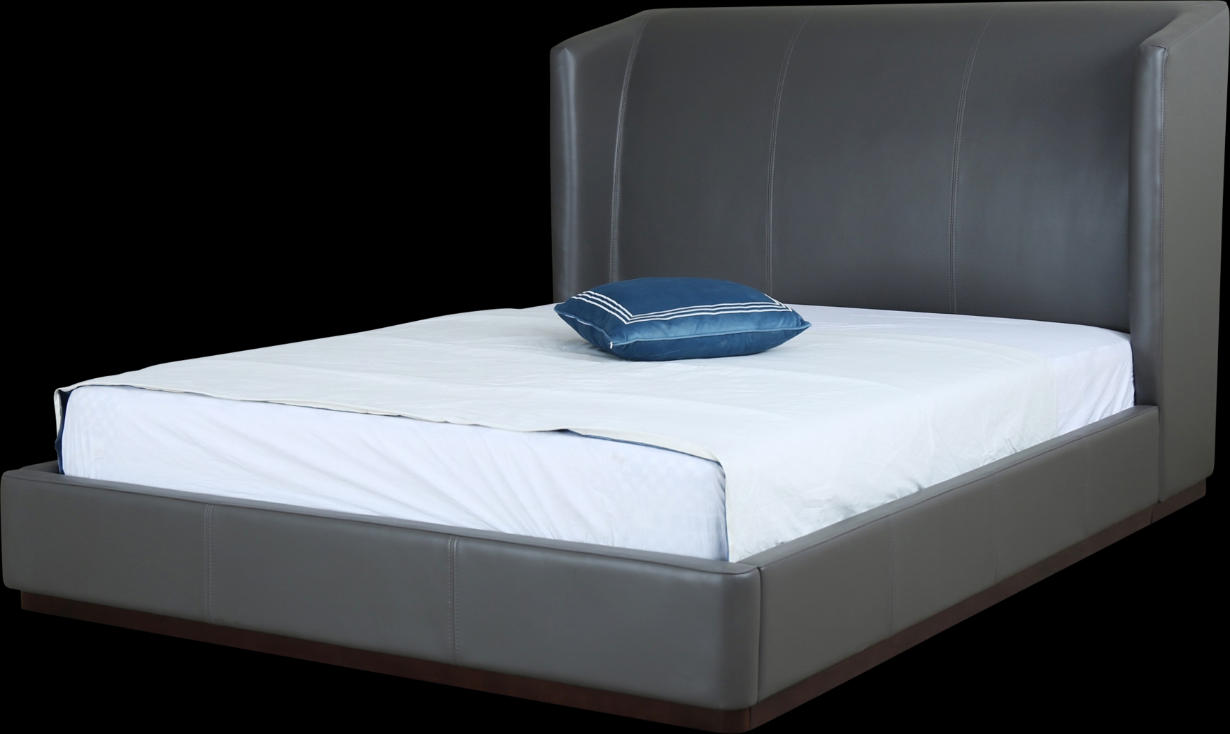 Nyland Gray Queen Bed - Thumbnail - Image 1