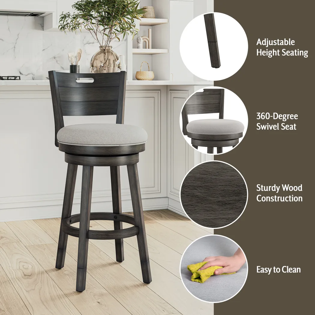 Nysa Dark Gray Adjustble Stool - Thumbnail - Image 25
