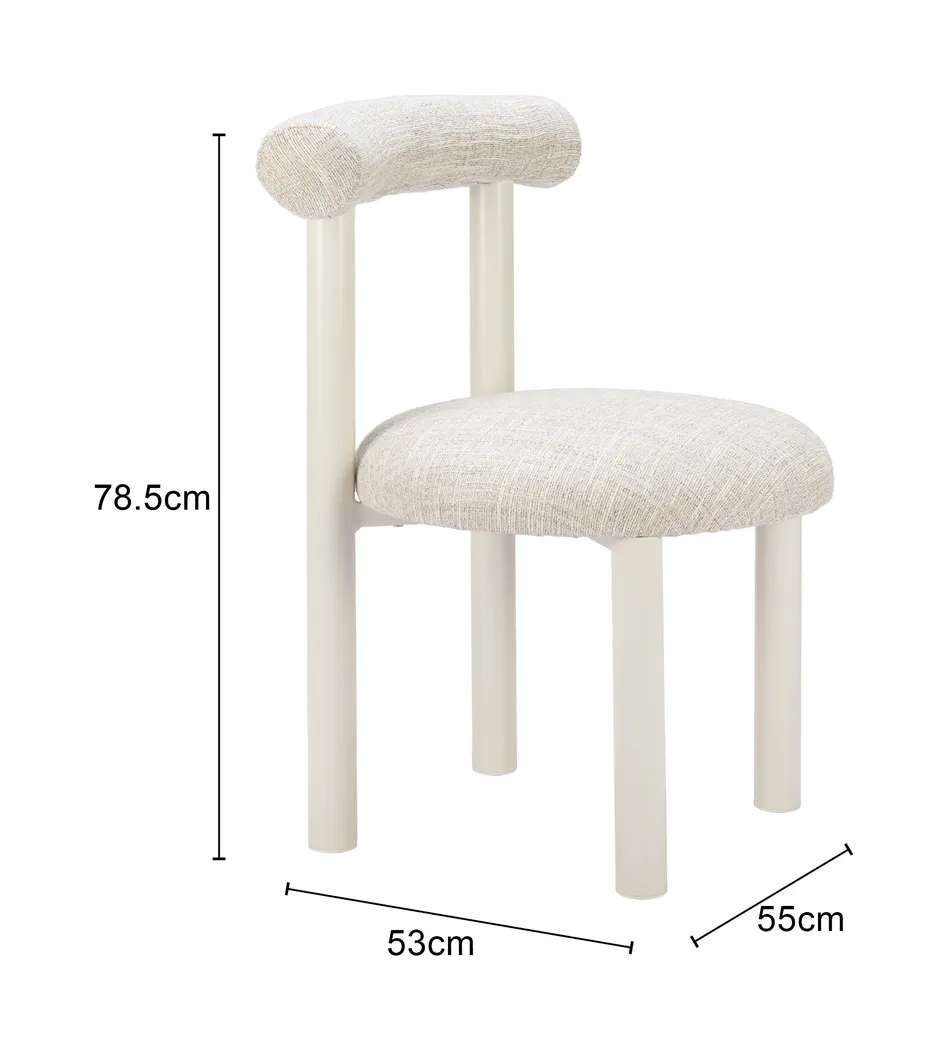 Nyssa Beige Dining Chair - Thumbnail - Image 3