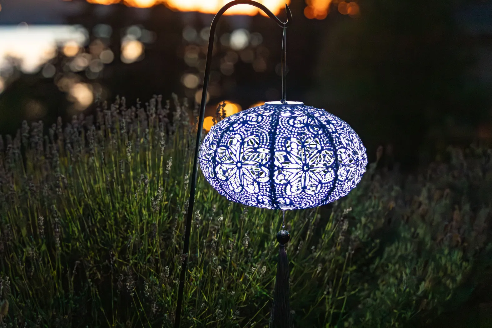 Nyx Blue Outdoor Solar Lantern - Thumbnail - Image 2