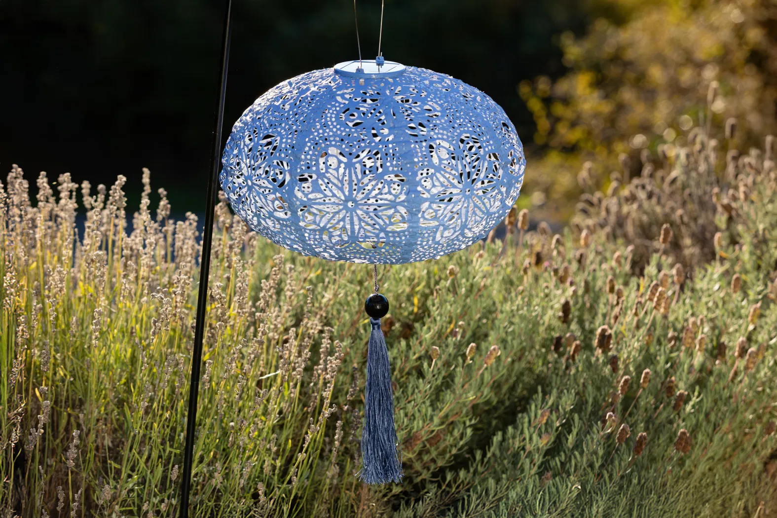 Nyx Blue Outdoor Solar Lantern - Thumbnail - Image 3