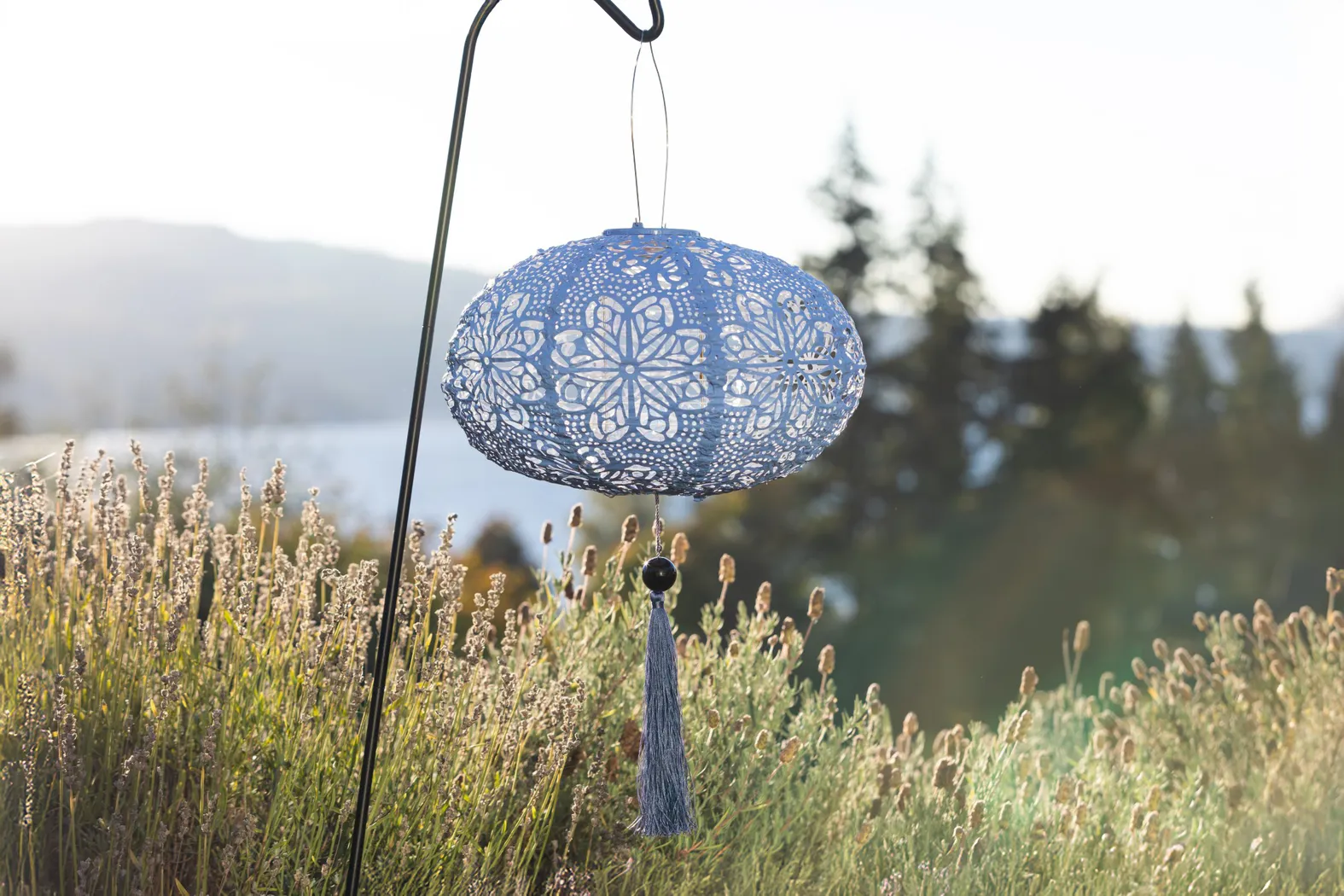 Nyx Blue Outdoor Solar Lantern - Thumbnail - Image 4