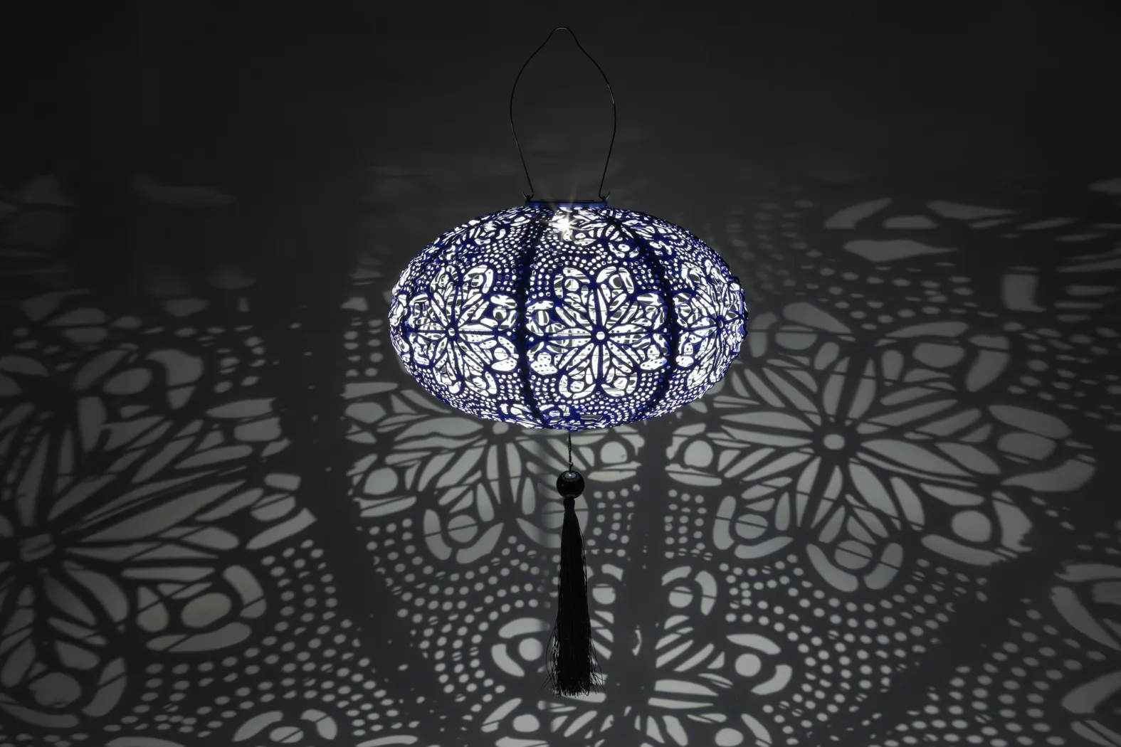 Nyx Blue Outdoor Solar Lantern - Thumbnail - Image 5
