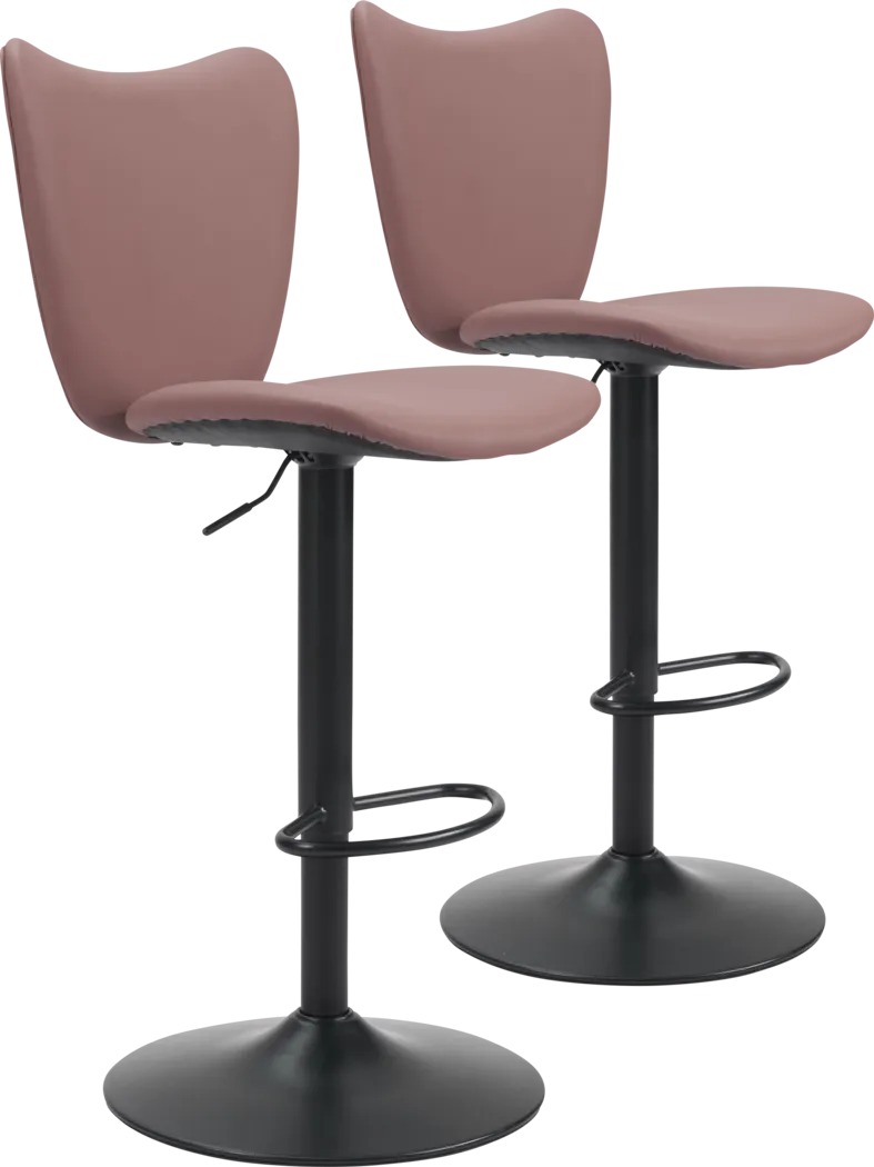 Nyxhu Brown Barstool, Set of 2 - Thumbnail - Image 1