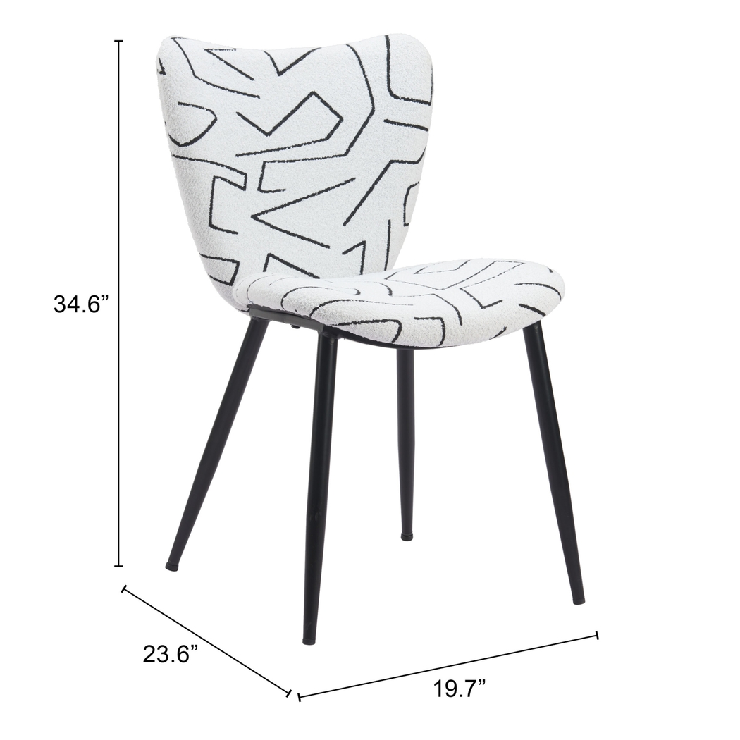 Nyxhu White Dining Chair, Set of 2 - Thumbnail - Image 2