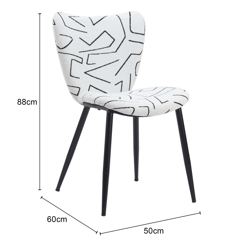 Nyxhu White Dining Chair, Set of 2 - Thumbnail - Image 3