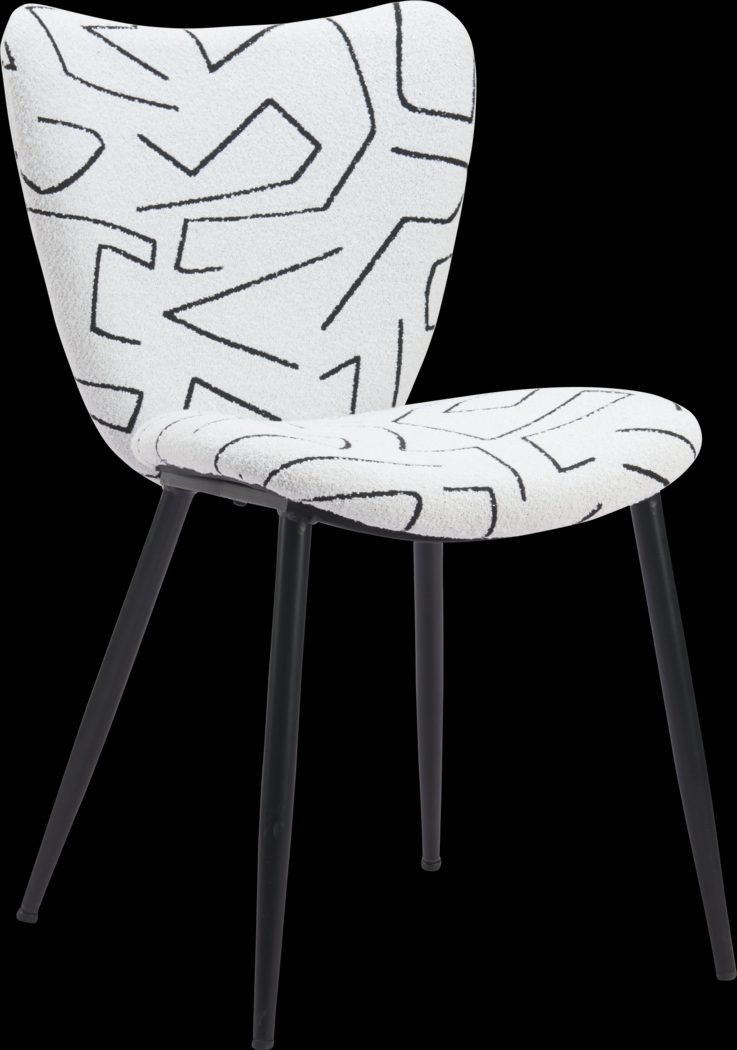 Nyxhu White Dining Chair, Set of 2 - Thumbnail - Image 4
