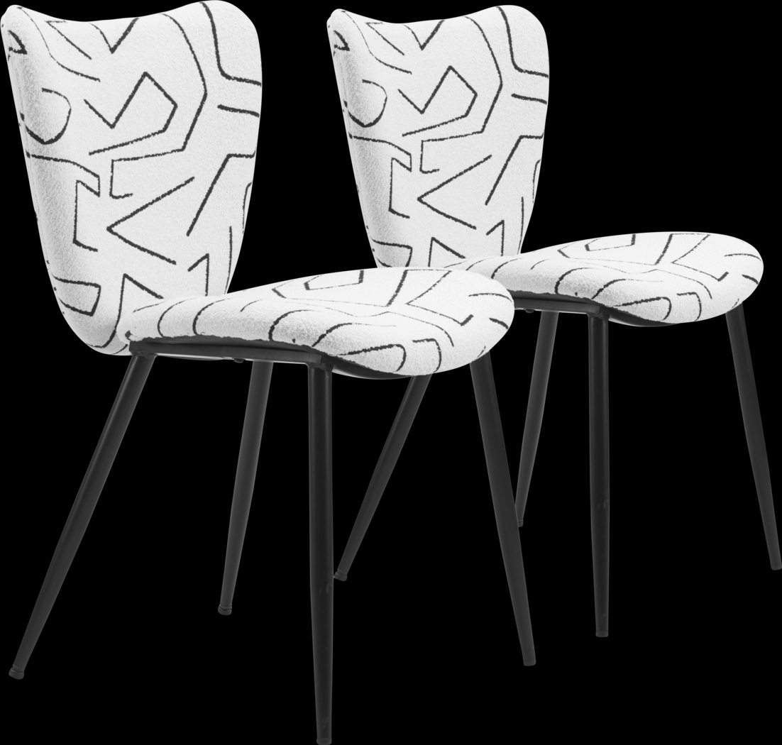 Nyxhu White Dining Chair, Set of 2 - Thumbnail - Image 1