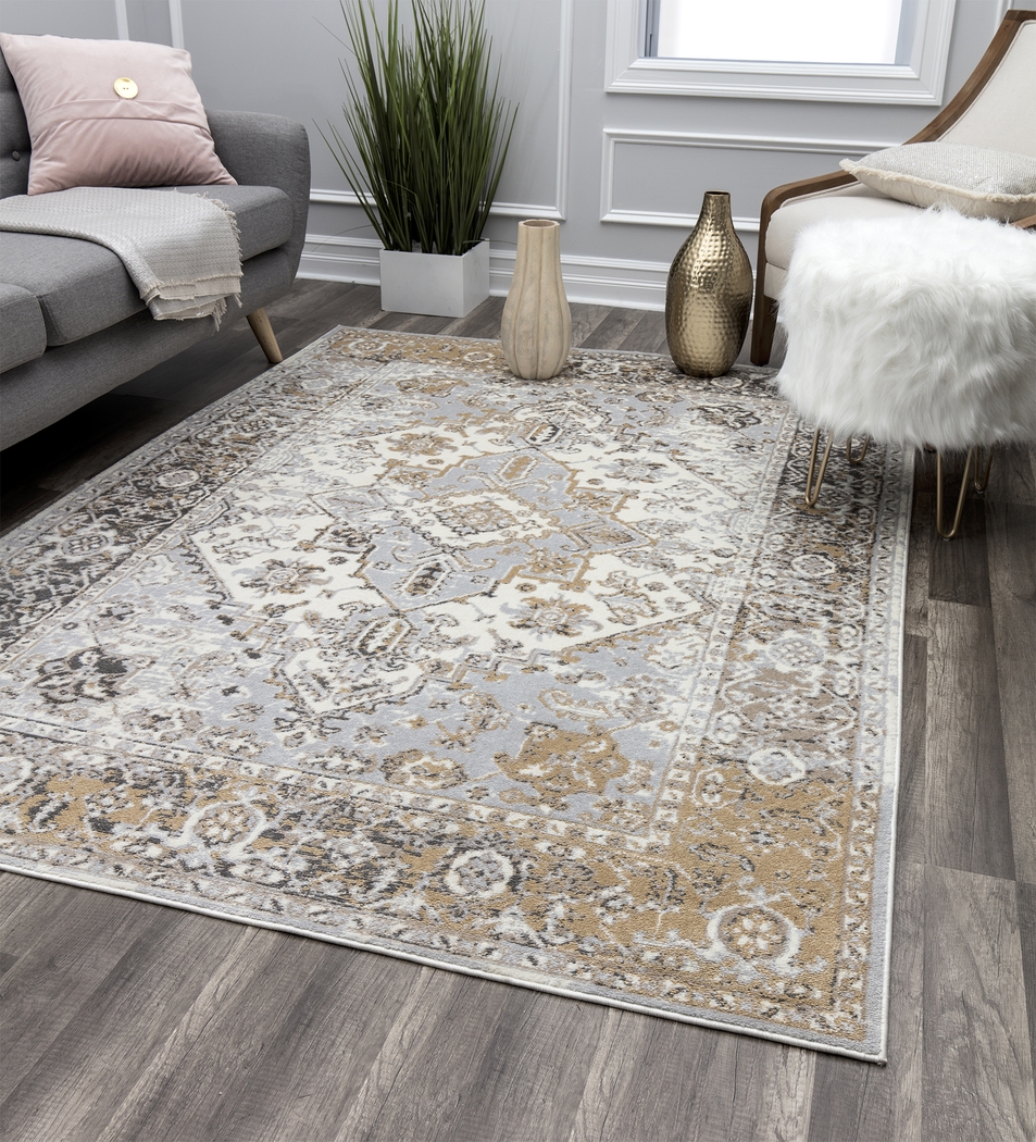 Oadira Gray 5'3 x 7' Rug - Thumbnail - Image 2