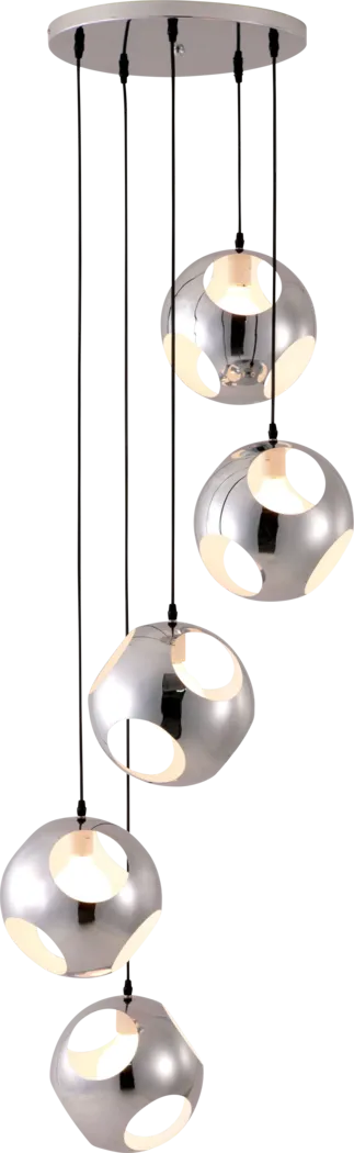 Oak Wood Court Chrome Chandelier - Thumbnail - Image 1