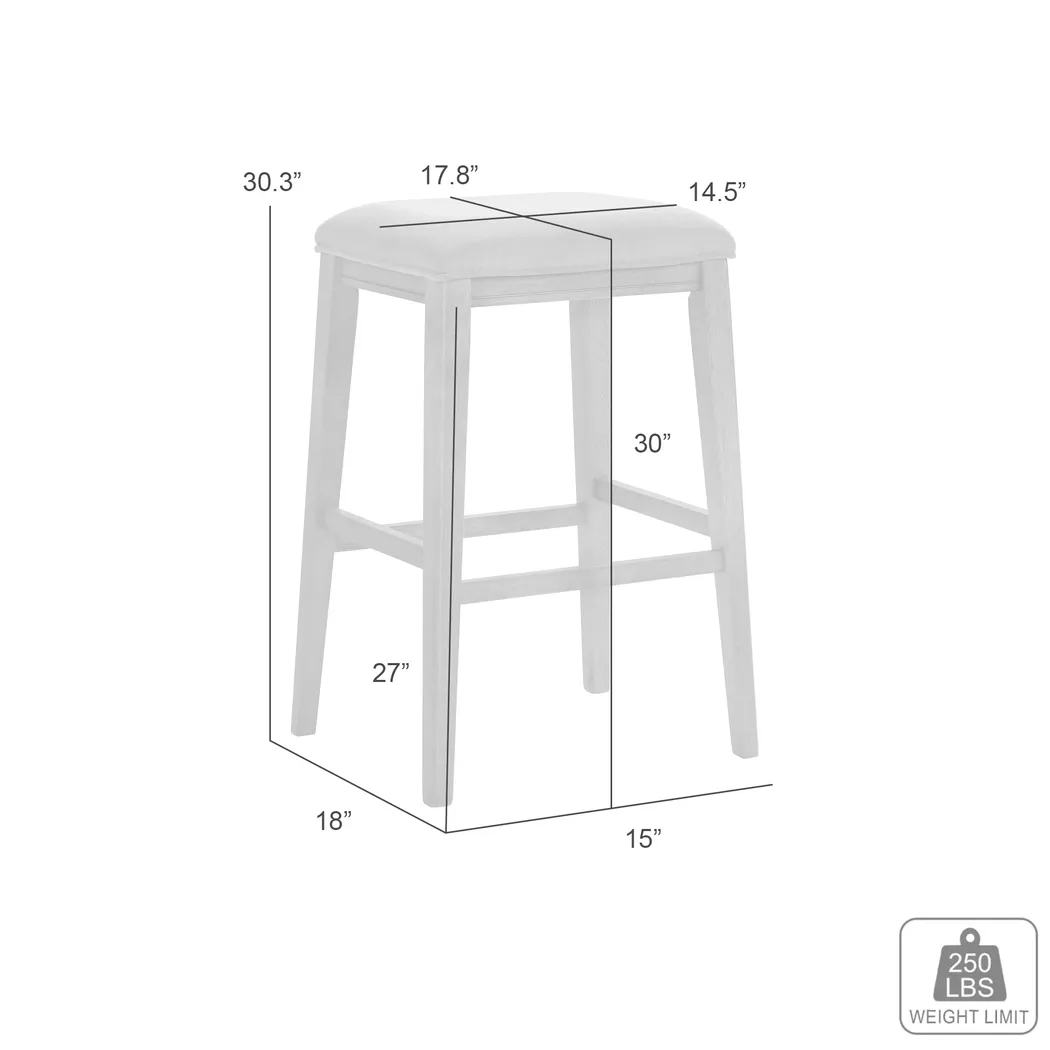 Oakcona White Barstool - Thumbnail - Image 5
