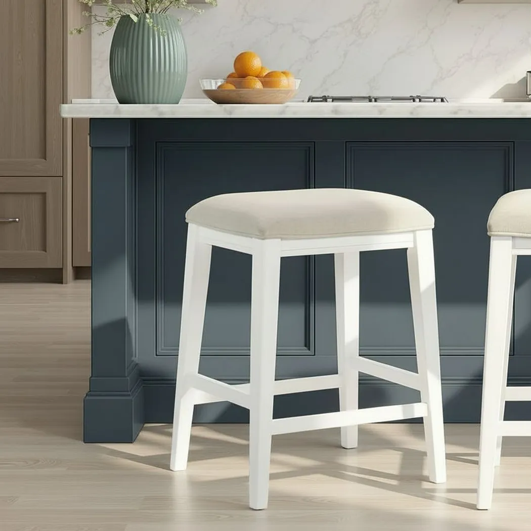 Oakcona White Counter Height Stool - Thumbnail - Image 2