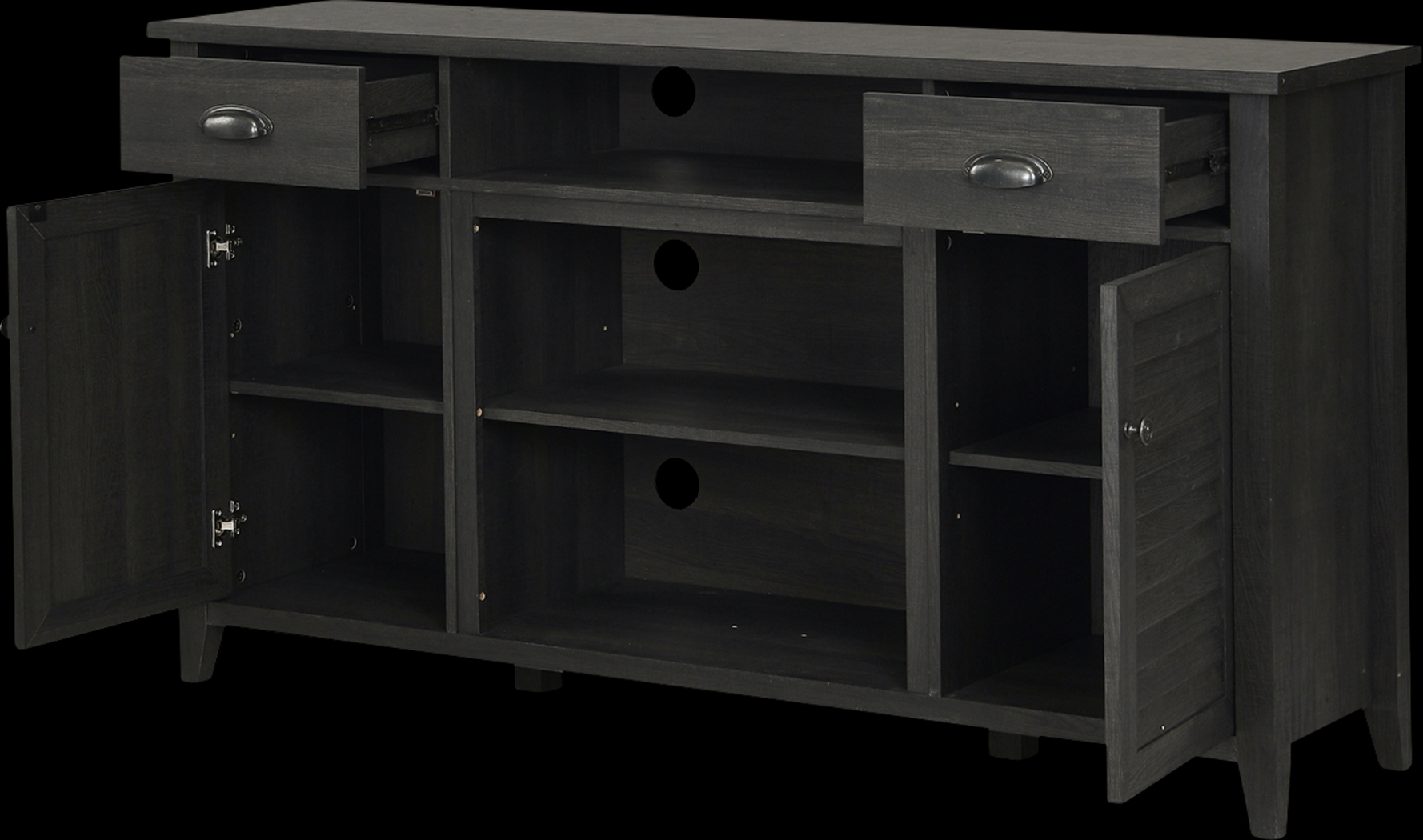 Oakenwald Black 60 in. Console - Thumbnail - Image 3
