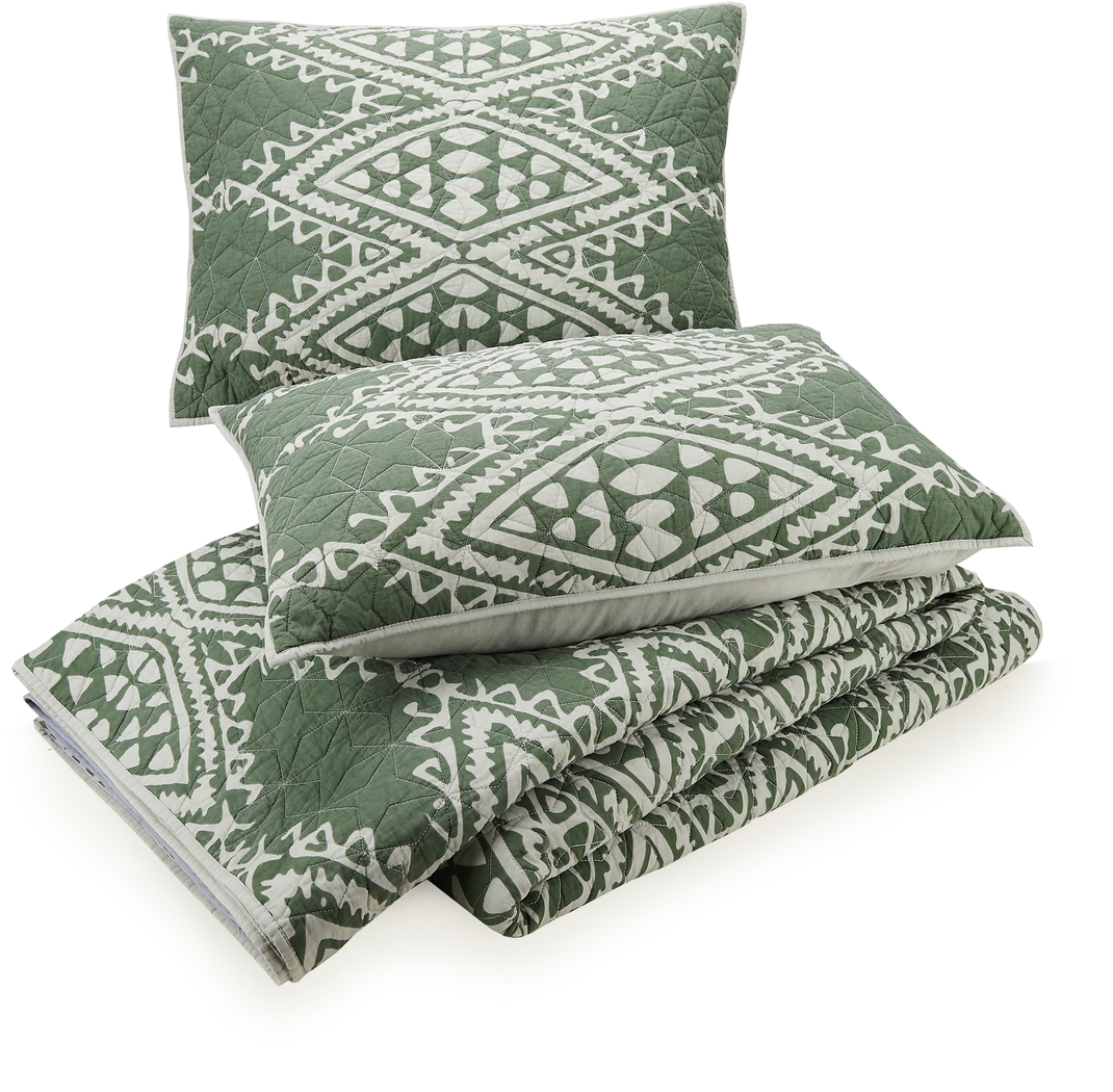 Jungalow by Justina II Green Full/Queen 3 Pc Quilt Set - Thumbnail - Image 7