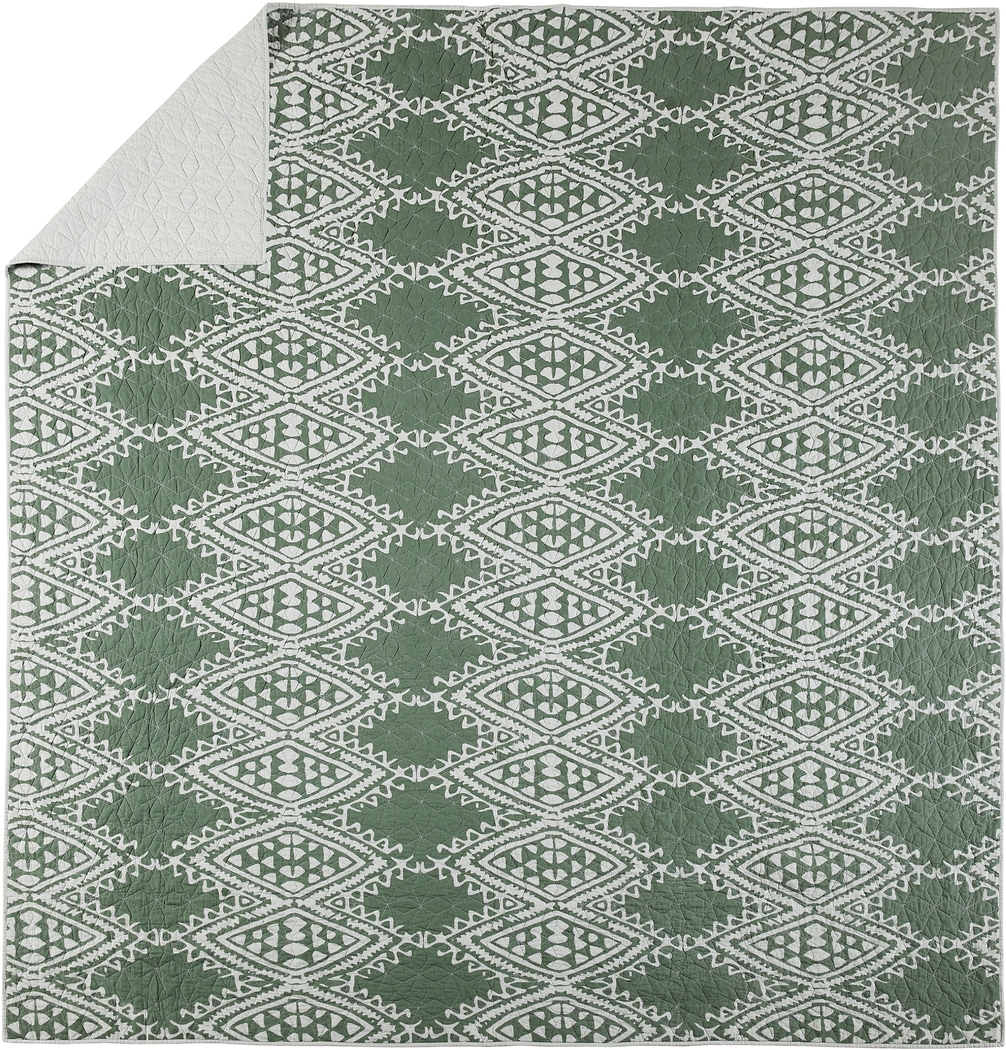 Jungalow by Justina II Green Full/Queen 3 Pc Quilt Set - Thumbnail - Image 8