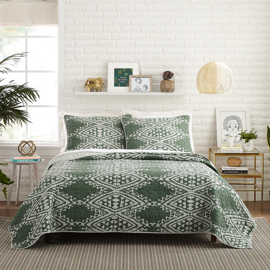 Jungalow by Justina II Green King 3 Pc Quilt Set - Thumbnail - Image 2