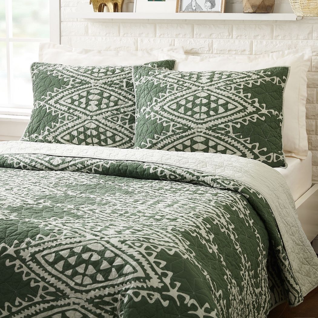 Jungalow by Justina II Green King 3 Pc Quilt Set - Thumbnail - Image 11