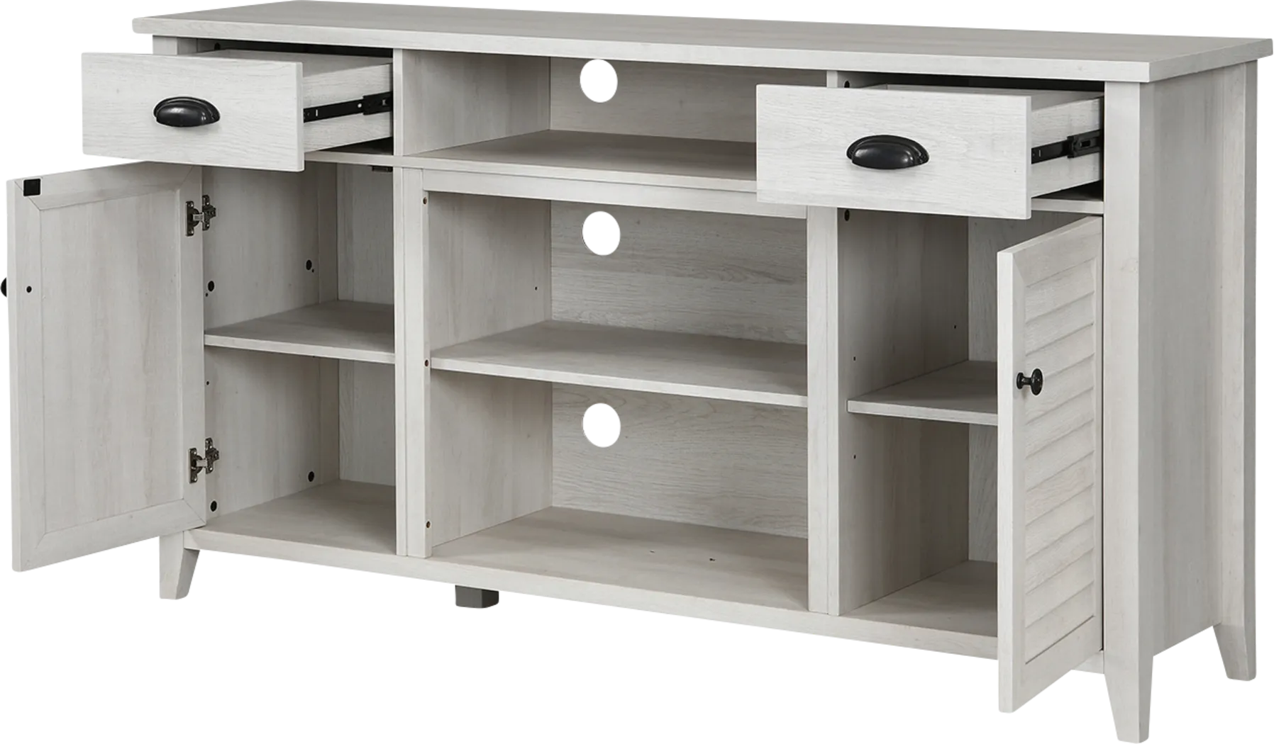 Oakenwald White 60 in. Console - Thumbnail - Image 3