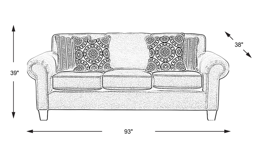 Dimension Image. Please refer to the Dimension Tab on this page for dimension details.