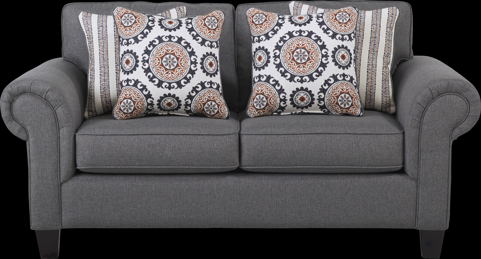 Oakhurst Gray Loveseat - Thumbnail - Image 1