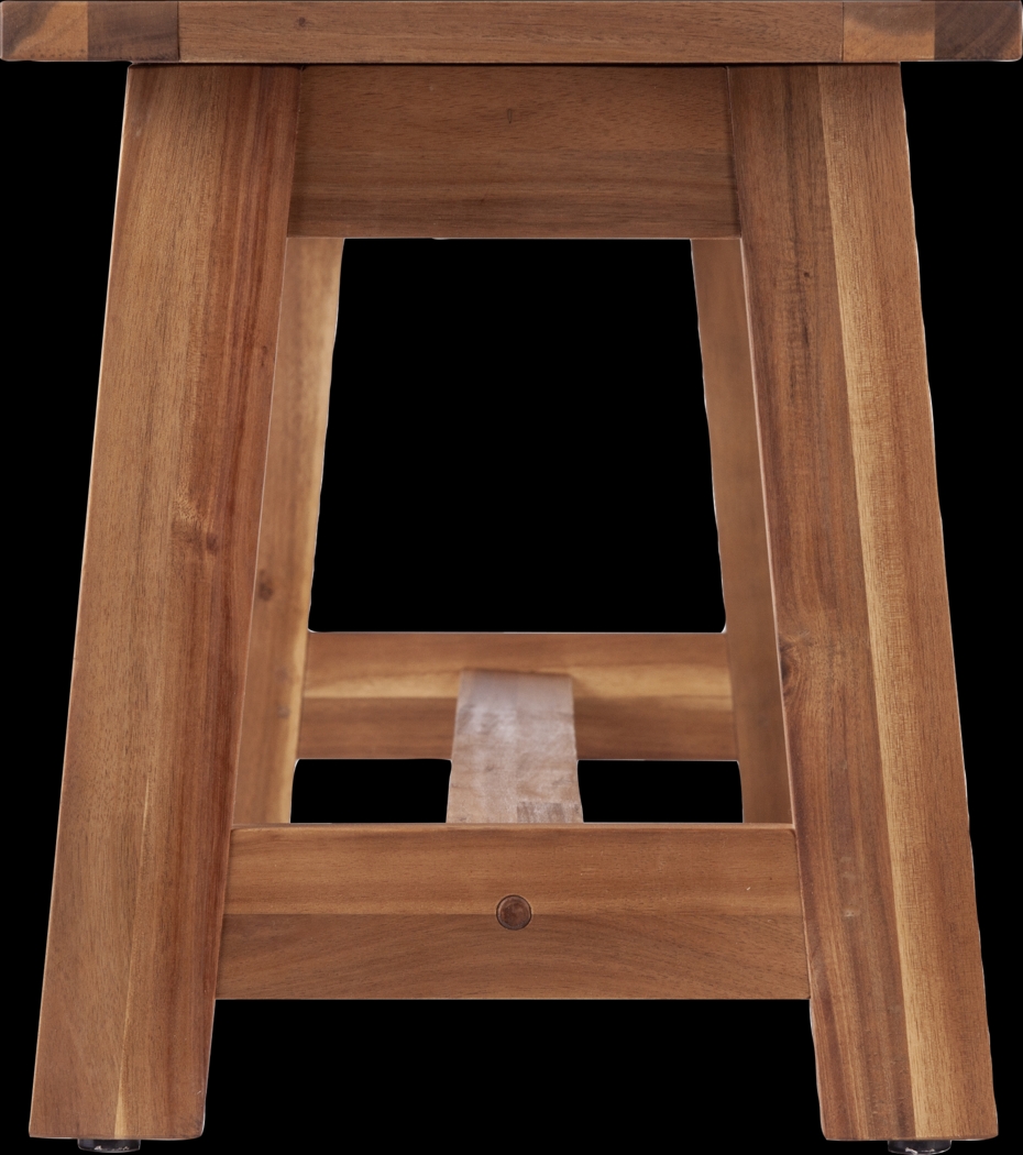 Oaklane Natural Outdoor Dining Bench - Thumbnail - Image 4