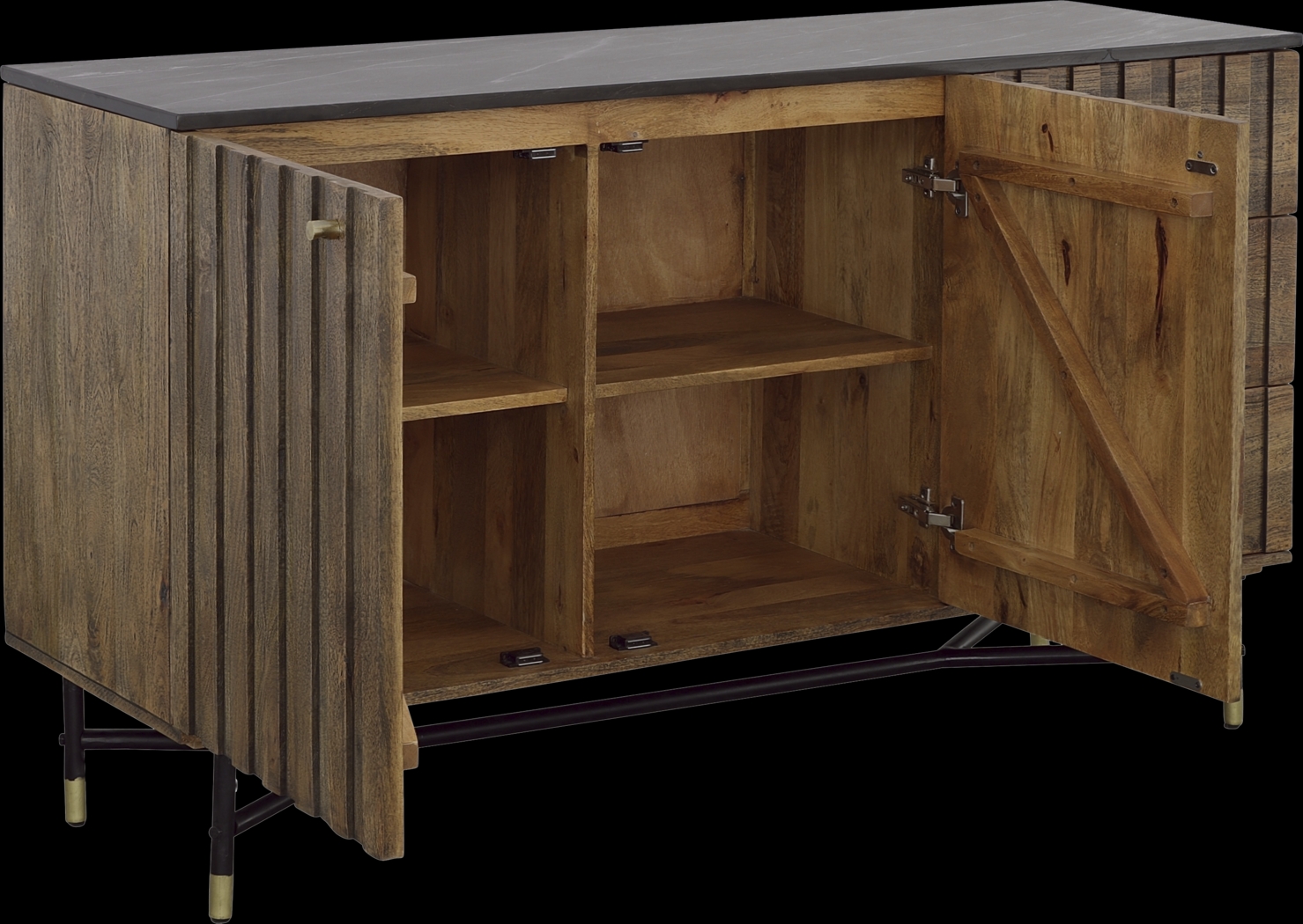 Oaklett Brown Credenza - Thumbnail - Image 5