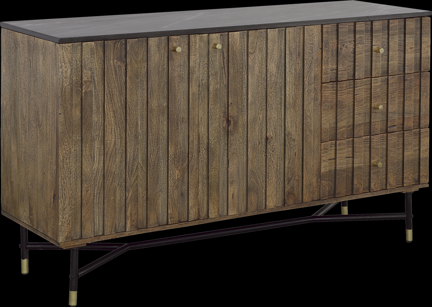 Oaklett Brown Credenza - Thumbnail - Image 1