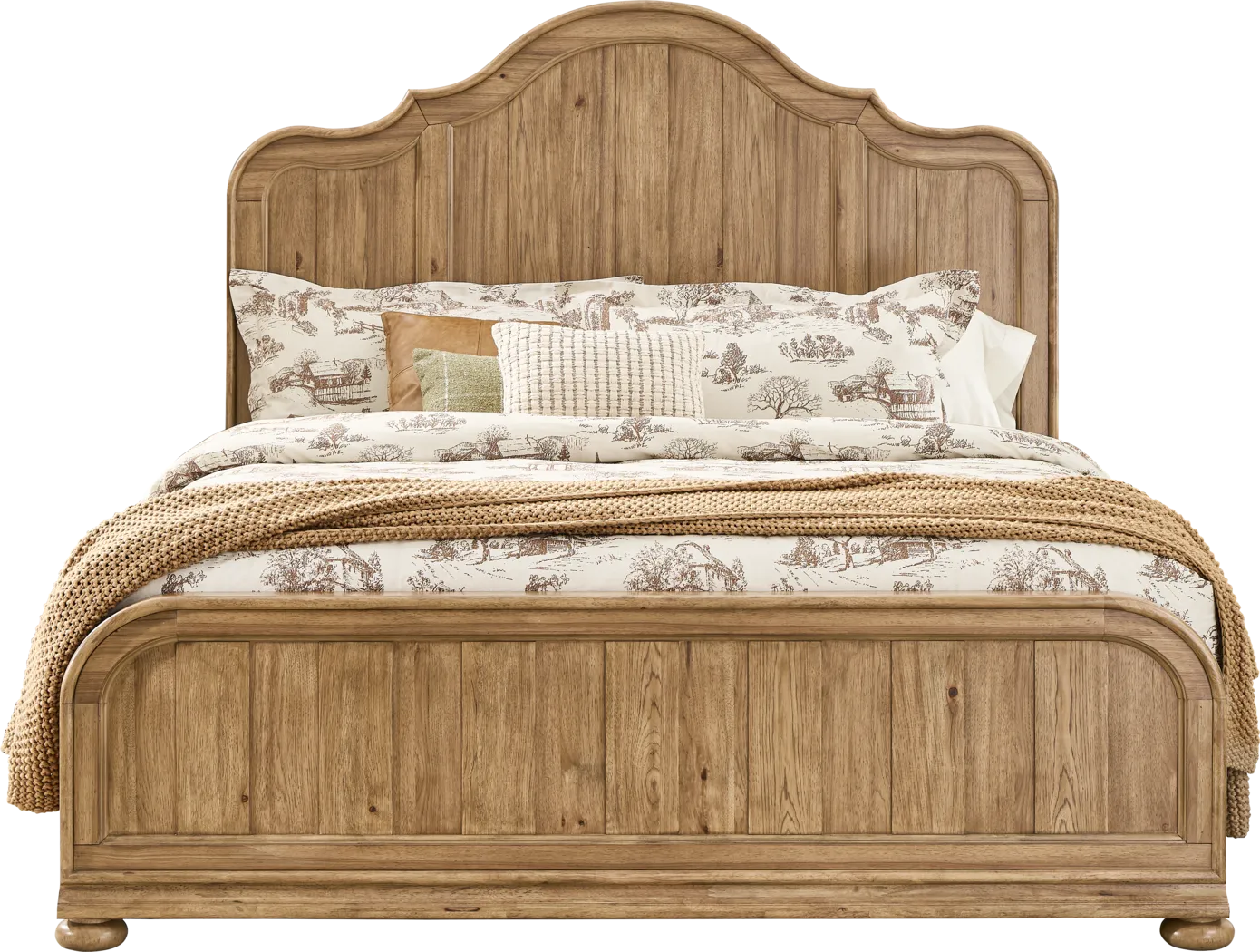 Oaklin Ridge Brown 7 Pc King Panel Bedroom - Thumbnail - Image 2