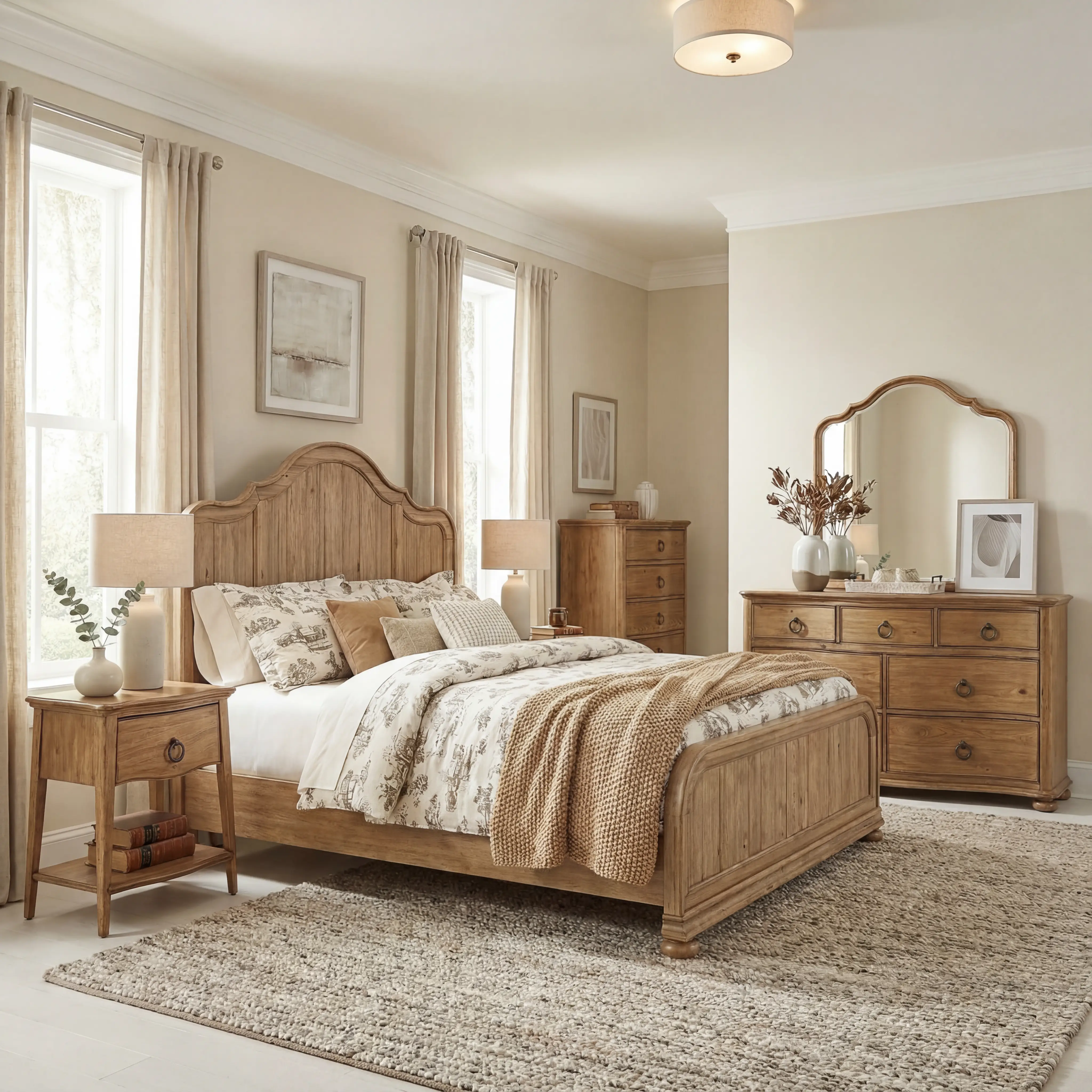 Oaklin Ridge Brown 7 Pc Queen Panel Bedroom - Thumbnail - Image 6