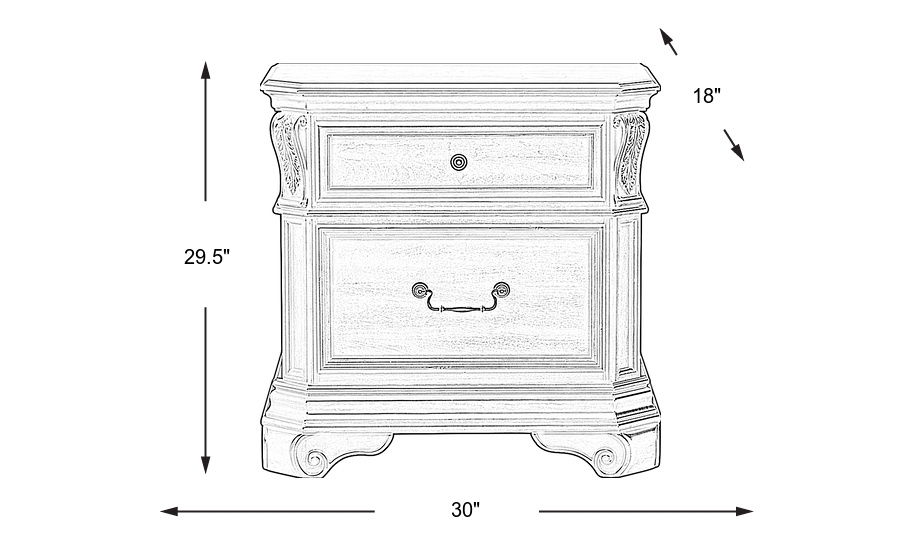 Dimension Image. Please refer to the Dimension Tab on this page for dimension details.