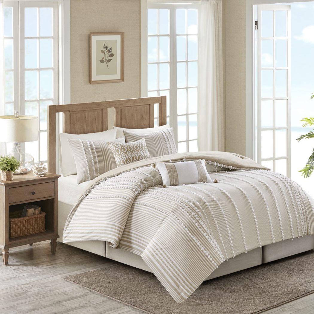 Oaknoll Taupe Beige Accent Pillow - Thumbnail - Image 1