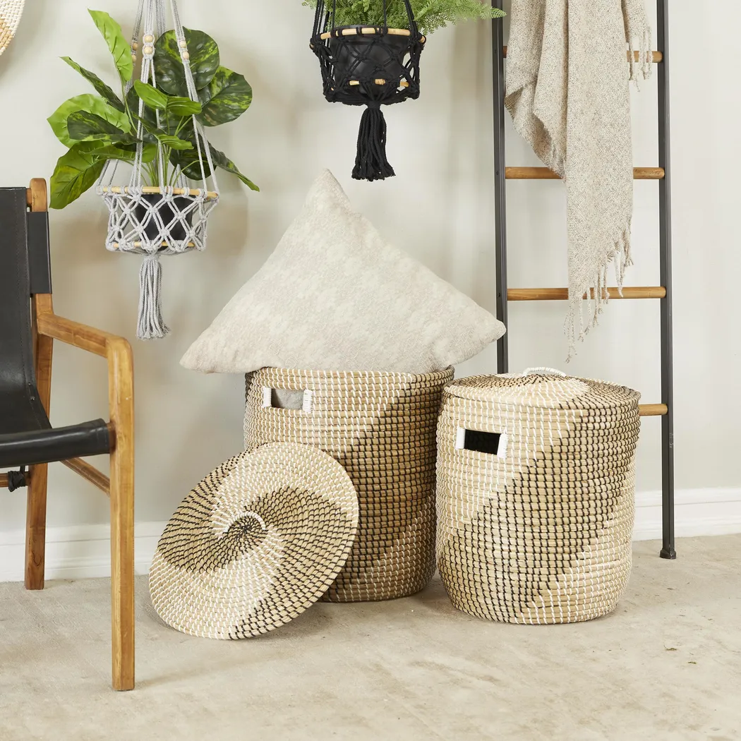 Oakom Brown Basket, Set of 2 - Thumbnail - Image 2