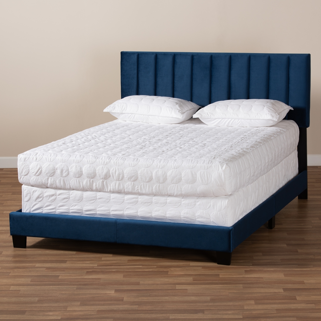 Oaksys Navy Queen Bed - Thumbnail - Image 2