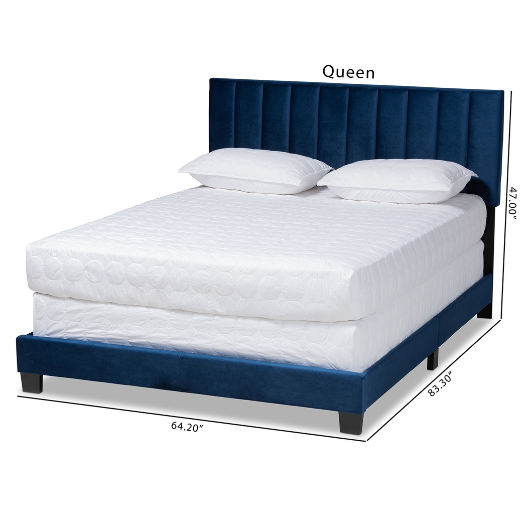 Oaksys Navy Queen Bed - Thumbnail - Image 6