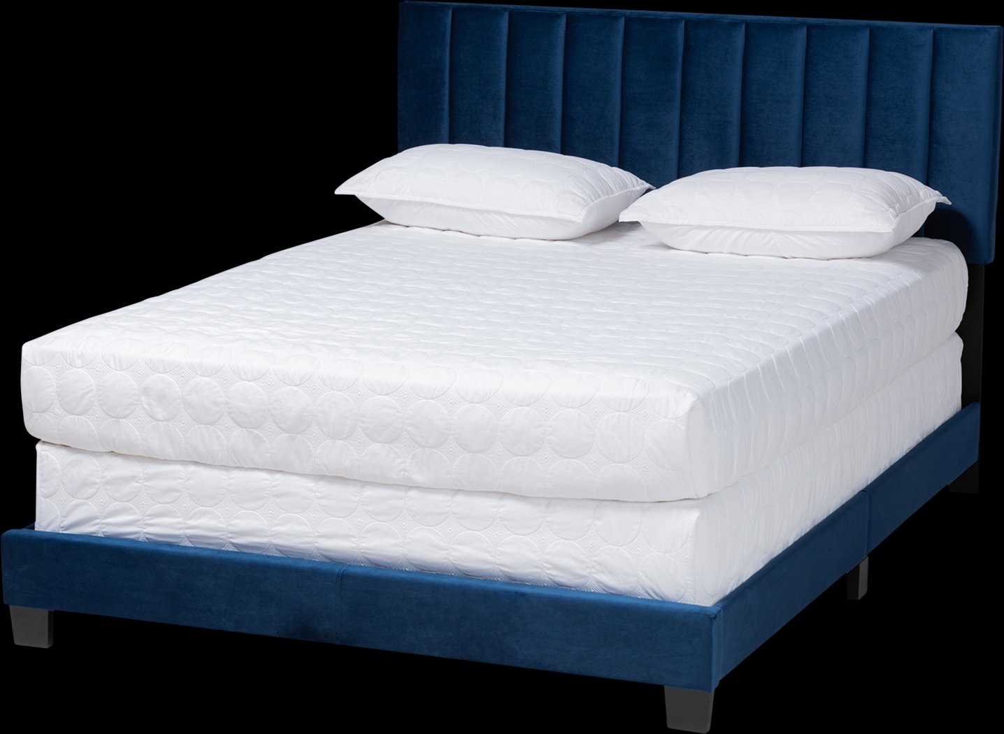 Oaksys Navy Queen Bed - Thumbnail - Image 1