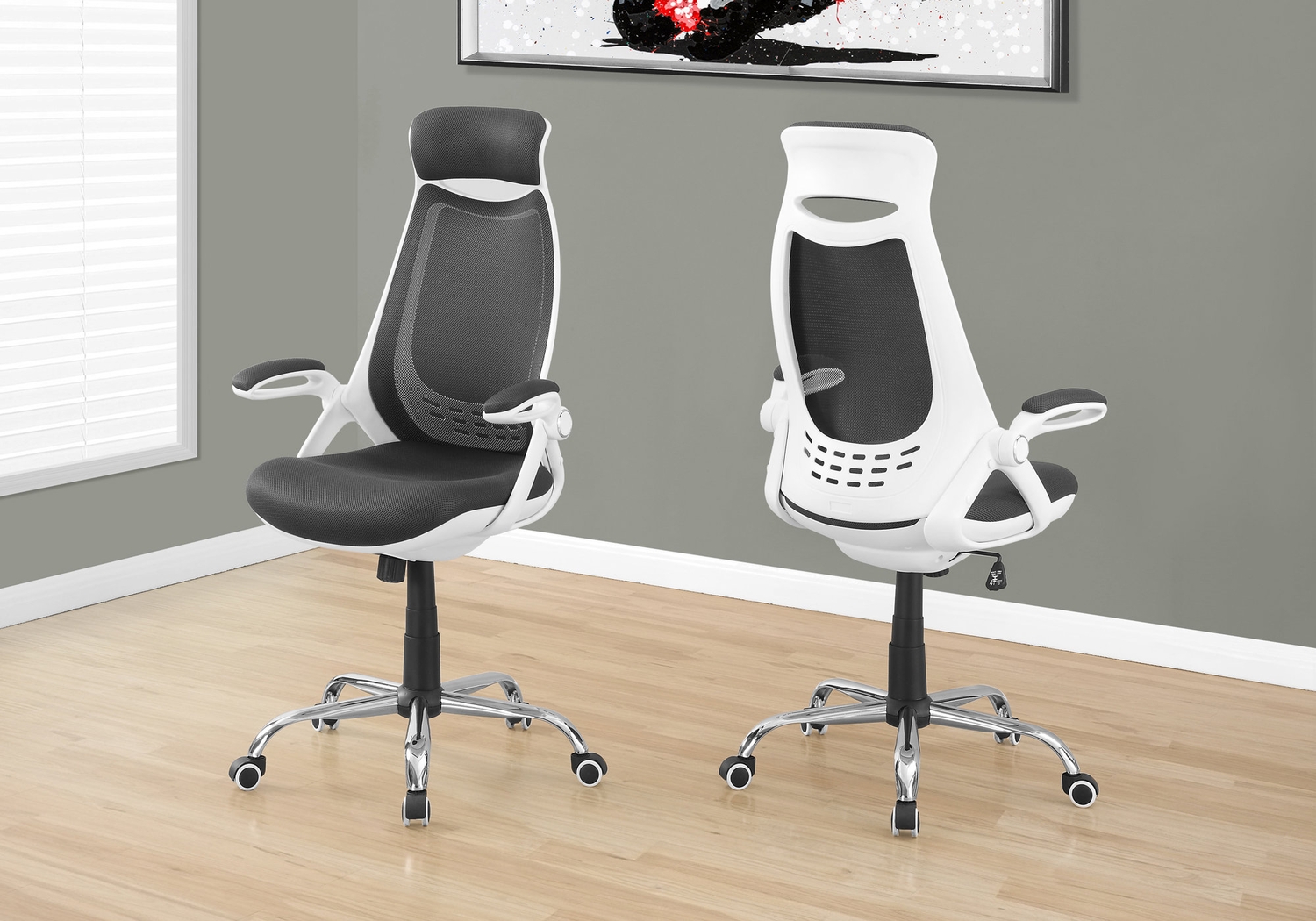 Oakvale White Desk Chair - Thumbnail - Image 2