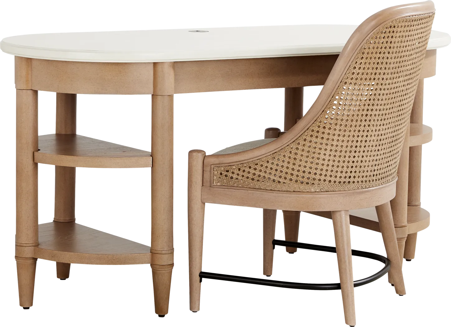 Oakwood Terrace Sand Desk and Chair Set - Thumbnail - Image 1
