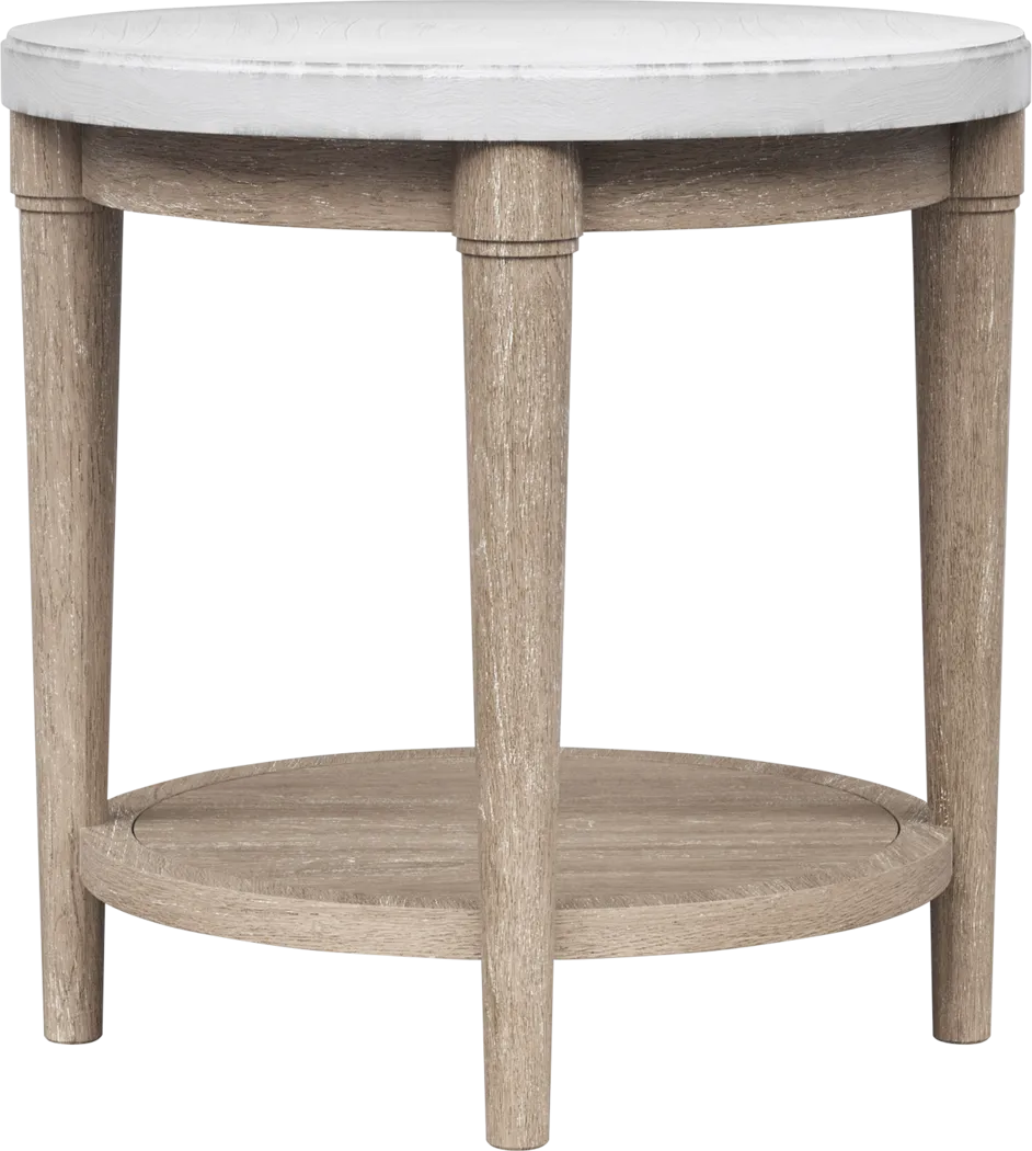 Oakwood Terrace Sand Round End Table - Thumbnail - Image 1